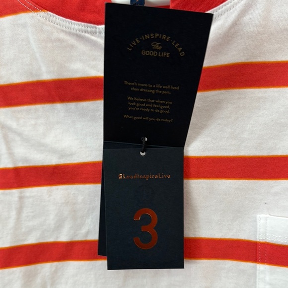 Good Man Brand Red & White Striped Tee - Picture 2 of 3